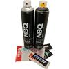 PROGAL COLORS NBQ ETERNAL - Set ESSENTIAL - (1 x nero 600 mL + 1 x argento 600 mL + PEGATINE) Spray opaco ad alta pressione essiccato ULtarapido GRAFFITI Perfetto creazioni decorative