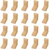 MOROBOR Staffa angolare, 40 pezzi, 90 gradi, a forma di L, in acciaio zincato, con copertura in plastica ABS beige, per armadio e mensola