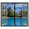 LXHFSH Zanzariera Magnetica Finestra 60x60cm Anti Zanzare Autoadesivo Rete Tenda, Chiusura Automatica Zanzariera Magnetica Porta, Adsorbimento Magnetico Antistrappo Maglia Magnetico, Nero-A