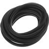 QUARKZMAN Nastro Tenuta Schiuma Silicone, Diametro 6 Mm (0,24) Lunghezza 3 Metri (9,84 Piedi) Guarnizione Gomma Spugna Rotonda Corda Gomma Solida per Macchinari e Industrie, Nero