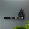 mxn Targa Personalizzata Da Esterno,Numero Civico Esterno Personalizzato Antracite,Nero,Moderni Numeri Civici,Nome Di Strada/Famiglia/giardino,Targhetta Per Porta Ingresso (nero,22 * 10cm)