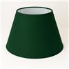 Generico 40 cm Cono Paralume, Tessuto di Cotone con PVC Bianco, Prodotto Artigianale, per Lampada da Tavolo, Piantana (Verde Scuro)