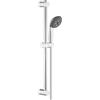 Grohe Vitalio Start 100 Set Asta Doccia a 3 Getti, Limitatore di portata 9,5 l/min, Installazione veloce, 26032000, Grigio (Cromo)