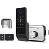 Tsadeer Impermeabile Tuya WiFi Smart Door Lock Password Digitale Doppia Impronta Digitale Serratura Elettronica Rim per Porta Porta Esterna in Ferro