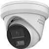 HiLook by Hikvision IPC-T280HA-LUF - Telecamera 4K 8MP, Turret, PoE, Smart Hybrid Light, IP67, rilevamento AI persone/veicoli, visione notturna 30 m, slot microSD 512 GB, per esterni, senza Wi-Fi