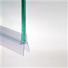 Glass Com S.r.l. 220cm - Guarnizione box doccia sottoporta di ricambio, orizzontale, trasparente doppia aletta per vetro 6mm-GGVA4/6