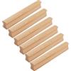 CWYP-40 6 unità Maniglia per cassetto mobili Legno Maniglie Armadi Lunghe Manico per Cassetti vintage Maniglie per armadietti Maniglie da cucina Accessori per Mobilia (Distanza Fori:128 mm, Legno)