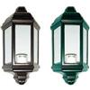 nextradeitalia 1PEZZO LANTERNA A PARETE MODELLO LONDRA - 60w IP44 mm.176x100x360h. colore verde anticato