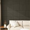 NEU.HOLZ Set di 16 Pannelli Murali 3D Fonoassorbenti 60x60 cm a Listelli Dritti per Pareti Soffitti Moduli Decorativi Copertura 5,76 m² - Effetto Rovere Grigio Scuro