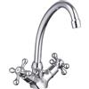 eurosanit Rubinetto Bicomando per Lavabo Modello Feldeen | Design Classico con Finitura Cromata Lucida | Stile Elegante per Bagni Raffinati | by EUROSANIT