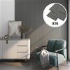 NEU.HOLZ Set di 16 Pannelli Fonoassorbenti Decorativi Isolamento Acustico per Parete e Soffitto Pannelli in Feltro Acustico PET con Listelli in MDF - Rovere Grigio chiaro