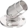 Sellon24® Raccordo a flangia murale in acciaio inox con giunto V2A 42,4 mm, raccordo per corrimano, flangia 0-90 gradi, tubo per corrimano, tubo per scale regolabile, raccordo a flangia per tubo tondo
