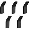 Ncheli Ganci Adesivi Bagno,5Pezzi Ganci Appendiabiti Adesivi Portasciugamani da Parete,Gancio Appendiabiti, Fissaggio a Parete Senza Foratura, Impermeabile, Antiruggine, Nero