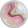 Generic Confezione da 4 pomelli rotondi astratti in marmo bianco rosa, pomelli bianchi per armadietti da cucina, maniglie per cassetti a foro singolo, per cassetti, armadi, credenze, porte