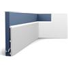Orac Decor Orac Battiscopa SX212 CASCADE 200 cm x 1,3 cm x 17 cm Polistirene estruso (HDPS) primerizzato