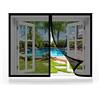 GOUZOO Zanzariera Magnetica Porta Finestra 50 x 50 cm, Tenda Anti Zanzare, Impedendo agli Insetti di Entrare per Tutte Le Taglie Finestra o Porte, Nero