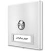 Metzler campanello wireless acciaio inox targhetta intercambiabile e pulsante IP67 bianco traffico RAL 9016 portata 150 m spessore 11 mm autonomia 12-15 mesi montaggio con viti 10 anni ricambi