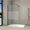 AICAit Walk In Doccia 100x200cm Vetro 8mm Striscia Satinata/Opaca Barra 73-120cm