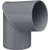 INEFA Curva di scarico a 80 gradi, raccordo per grondaie in PVC 75mm antracite, facile installazione a innesto, Made in Germany