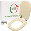 HYDRO HOME Copriwater Ideal Standard Tesi Compatibile, Tavoletta Wc In Legno Rivestito In Poliestere Con Cerniere Regolabili,Asse Wc MADE IN ITALY (CHAMPAGNE)