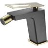 MICE COLLECTION IMEX - Rubinetto bidet monocomando serie Svezia BDC032-2NGOLD nero opaco e oro lucido