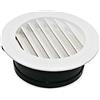 TopHomer Vogueing Tool Coperture Circolari per Griglie di Ventilazione ad Aria Copertura di Ventilazione Plastica ABS Bianca e Nera Rotonda per Parete per Uso Domestico (Obliqua-125 mm)