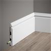 Decoration Ducale - Battiscopa Bianco in Polimeri Duri (Misure 200 x 13,7 x 1,8 cm) Facile da Installare su Muro e Pareti, Bordo Forte e Resistente all'Umidità, Cucina, Bagno, Sala, Soggiorno, Camere