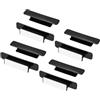 QUARKZMAN 6 Pcs Maniglie Adesive Per Armadio 4.3 Maniglia Per Cassetto Autoadesiva No Drill Pomelli Per Armadio In Plastica Aiuto Per Guardaroba Porta Doccia Scorrevole Nero