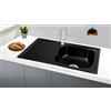 Omeere Lavello da incasso, 80 x 50 cm, in acciaio inox 304, spessore materiale 0,8 mm, rettangolare, 1 vasca