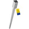 GRUNDLINE Supporti per pali 100 x 100 cm, set da 4 pezzi, ancoraggi per pali in legno