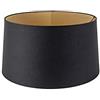 QAZQA rond schuin katoen - Paralume Moderno - luce - Ø 450 mm - Nero - Moderno -