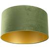 QAZQA cilinder velours - Paralume Classico - luce - Ø 500 mm - Verde -