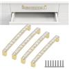 mumisuto 4 Pezzi Pomelli Per Porte In Cristallo 140X20X13mm Maniglie Per Mobili Con Viti In Vetro Con Strass E Cristalli Pomelli Per Cassetti In Stile Europeo,Con 8 Viti Per Mobili E Porte Per Credenze