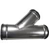 Intelmann Raccordo di derivazione per tubo pieghevole 45° con guarnizione DN 100 125 150 160 200 mm - Accessori impianto di aspirazione (DN 80)