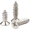 ORANXIN M4 x 16mm 60 Pcs Acciaio inossidabile 304 Croce Svasato Viti per legno Autoperforazione Testa piatta allungare Viti autofilettanti