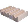 zcru004 10 cm di Altezza Sollevatori da Letto in Legno Rialzo per Mobili In Legno di Pino Rialzi per Tavolo Rialzi di Letto Rialzi di Letto Massello Piedini per Mobili 4 Pezzi (1.8cm)