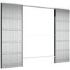 ALLINOX Controtelaio Per Porte Scorrevoli ANTA DOPPIA In Acciaio ZINCATO Per Intonaco Sistema Porta a Scomparsa 2 ANTE Telaio Salvaspazio H.210 Cm Muratura Da Interno MADE IN ITALY (700-700x105)