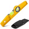 Kznifmk Livello magnetico in alluminio pressofuso da 10 pollici, livello a magnetica professionale professionale per ponteggi con magnete in terra e borsa