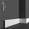 create luxury GRAND DECOR Battiscopa passacavi coprimarmo da 2 metri, misure 10 x 2,2 cm, zoccolino in duropolimero hdps (più resistente del pvc e legno) bianco pitturabile, passatubi, non fa muffa