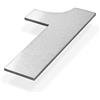 Dammer Beschriftung Numero civico XL | acciaio inossidabile | 3 mm di profondità e 30 cm di altezza | spazzolato e antiruggine | con materiale di montaggio (1)