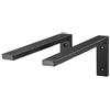 SPONHOLZ - Top per lavabo in legno massello di rovere oliato (supporto a parete con 2 angoli)