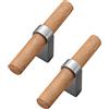 JIAOLUN123 2 pezzi Maniglie per cassetti Tiretti in legno Faggio base in solida lega di zinco Manopole per armadietti Maniglie a tirare Pomolo per scarpiere,armadi,comodini,librerie (Single hole)