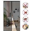 ZZUU Zanzariera Magnetica per Porte,90x240cm (35.43x94.48in) Rete Super Resistente,Magnetica Chiusura Automatica,Mantiene Gli Insetti Fuori e Permette l'aria Fresca di Entrare -Nera-a
