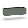 Aqa Design base portalavabo 1 cestone, sotto lavabo da bagno frontale in MDF cannettato, mobile sottolavabo, nr1 cassetto con scorrimento e chiusura soft - Verde - 120x45x35 cm
