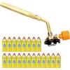 Z.M.C Bruciatore a gas universale da 1,65 kW + 20 cartucce a gas da 227 g, bruciatore a saldatura fino a 1371 °C, bruciatore Bunsen con fiamma regolabile, bruciatore a fiamma regolabile, torcia