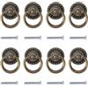 HXSYKJDM 8 pomelli per armadi vintage, color bronzo antico, 33 mm, maniglie per mobili vintage, rotonde per comò e mobili