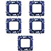 Electron CONFEZIONE DA 5 SUPPORTI A 2 MODULI, PER CASSETTA SCATOLA TONDA 502, PER PLACCA A 2 POSTI, COMPATIBILE CON BTICINO LIVING, SERIE SPACE, SERIE CIVILE, MASCHERINA