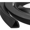 QUARKZMAN Profilo di Protezione a U, Tipo Piatto di Protezione per Bordi in Striscia di Tenuta in Gomma di Lunga 6.6 Piedi per Bordi da 9.5-10mm, (35/64 L x 15/32 A) Nero