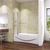 Mato Parete Vasca Sopravasca da Bagno Doccia 120x140 cm Girevole 240 Gradi Vetro Temperato 6 mm Due Mesole Maniglia Portasciugamani