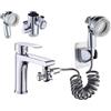 vicusse 2024 Multifunction Universal Water Taps, 3 in 1 Multifunctional Faucet with 360° Rotating Faucet and Massage Shower Head, Multi Function Faucet, Universal Sink Faucet for Daily Washing Grey